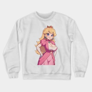 Blonde and Pink Princess Girl Crewneck Sweatshirt